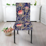 Indian Rose Paisley Pattern Print Dining Chair Slipcover