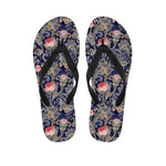 Indian Rose Paisley Pattern Print Flip Flops