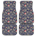 Indian Rose Paisley Pattern Print Front and Back Car Floor Mats