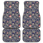 Indian Rose Paisley Pattern Print Front and Back Car Floor Mats