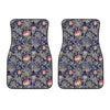 Indian Rose Paisley Pattern Print Front Car Floor Mats