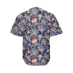Indian Rose Paisley Pattern Print Men's Baseball Jersey