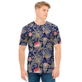 Indian Rose Paisley Pattern Print Men's T-Shirt