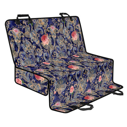 Indian Rose Paisley Pattern Print Pet Car Back Seat Cover