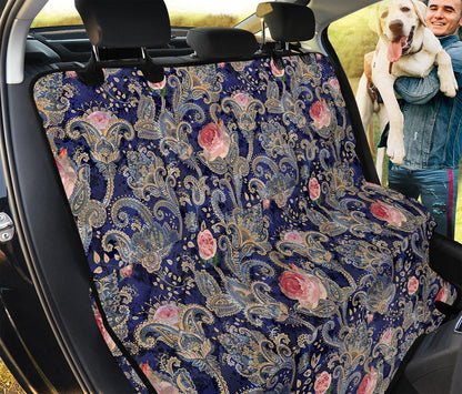 Indian Rose Paisley Pattern Print Pet Car Back Seat Cover