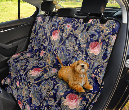 Indian Rose Paisley Pattern Print Pet Car Back Seat Cover