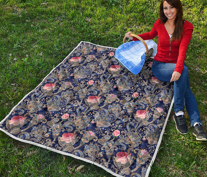 Indian Rose Paisley Pattern Print Quilt