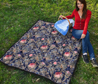 Indian Rose Paisley Pattern Print Quilt