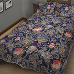 Indian Rose Paisley Pattern Print Quilt Bed Set