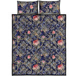Indian Rose Paisley Pattern Print Quilt Bed Set