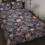 Indian Rose Paisley Pattern Print Quilt Bed Set