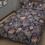 Indian Rose Paisley Pattern Print Quilt Bed Set