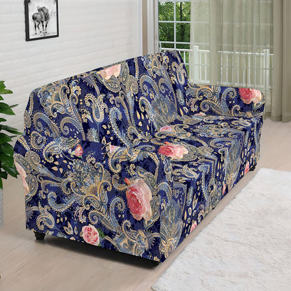 Indian Rose Paisley Pattern Print Sofa Cover