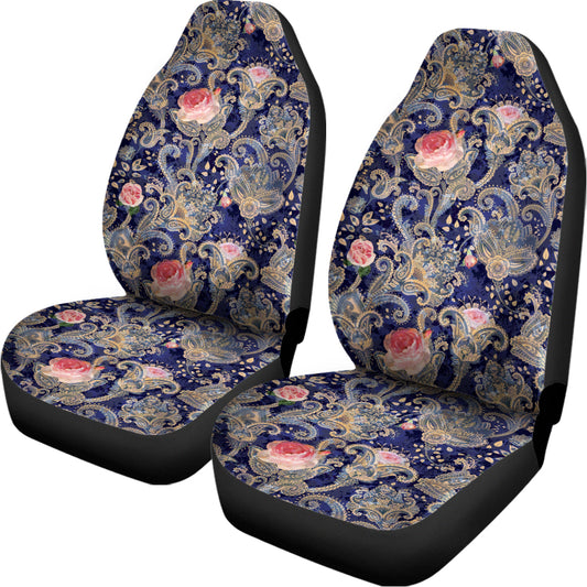 Indian Rose Paisley Pattern Print Universal Fit Car Seat Covers