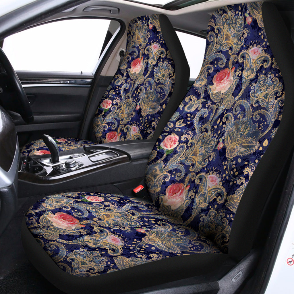 Indian Rose Paisley Pattern Print Universal Fit Car Seat Covers
