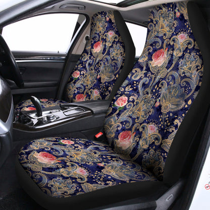 Indian Rose Paisley Pattern Print Universal Fit Car Seat Covers
