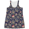Indian Rose Paisley Pattern Print Women's Racerback Tank Top