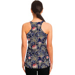 Indian Rose Paisley Pattern Print Women's Racerback Tank Top