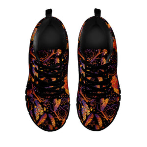 Indian Tribal Dream Catcher Print Black Sneakers