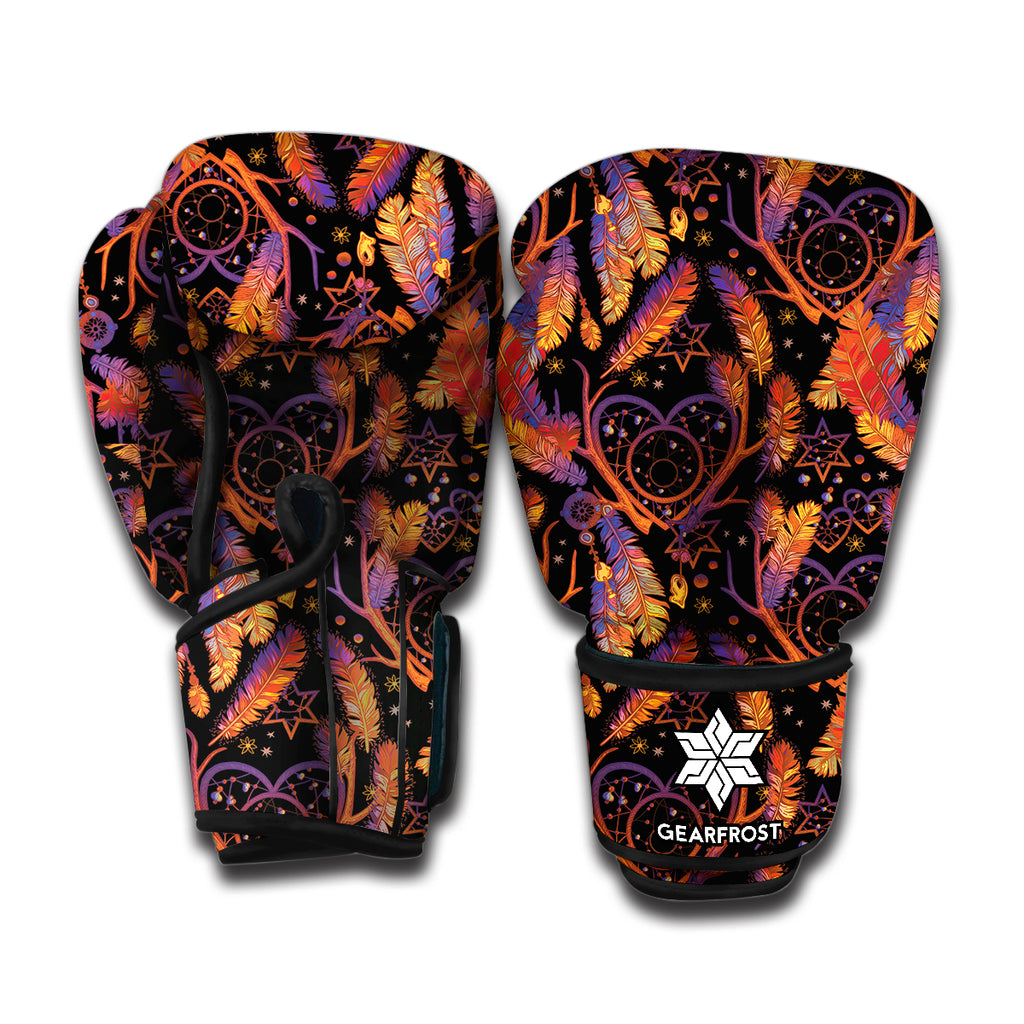 Indian Tribal Dream Catcher Print Boxing Gloves