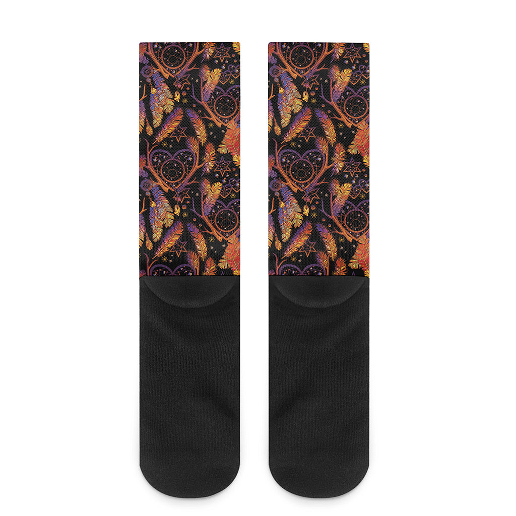 Indian Tribal Dream Catcher Print Crew Socks