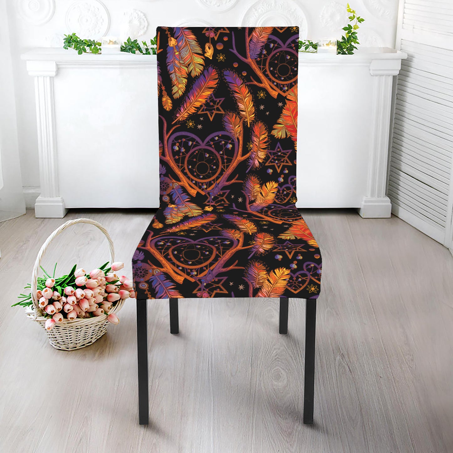 Indian Tribal Dream Catcher Print Dining Chair Slipcover