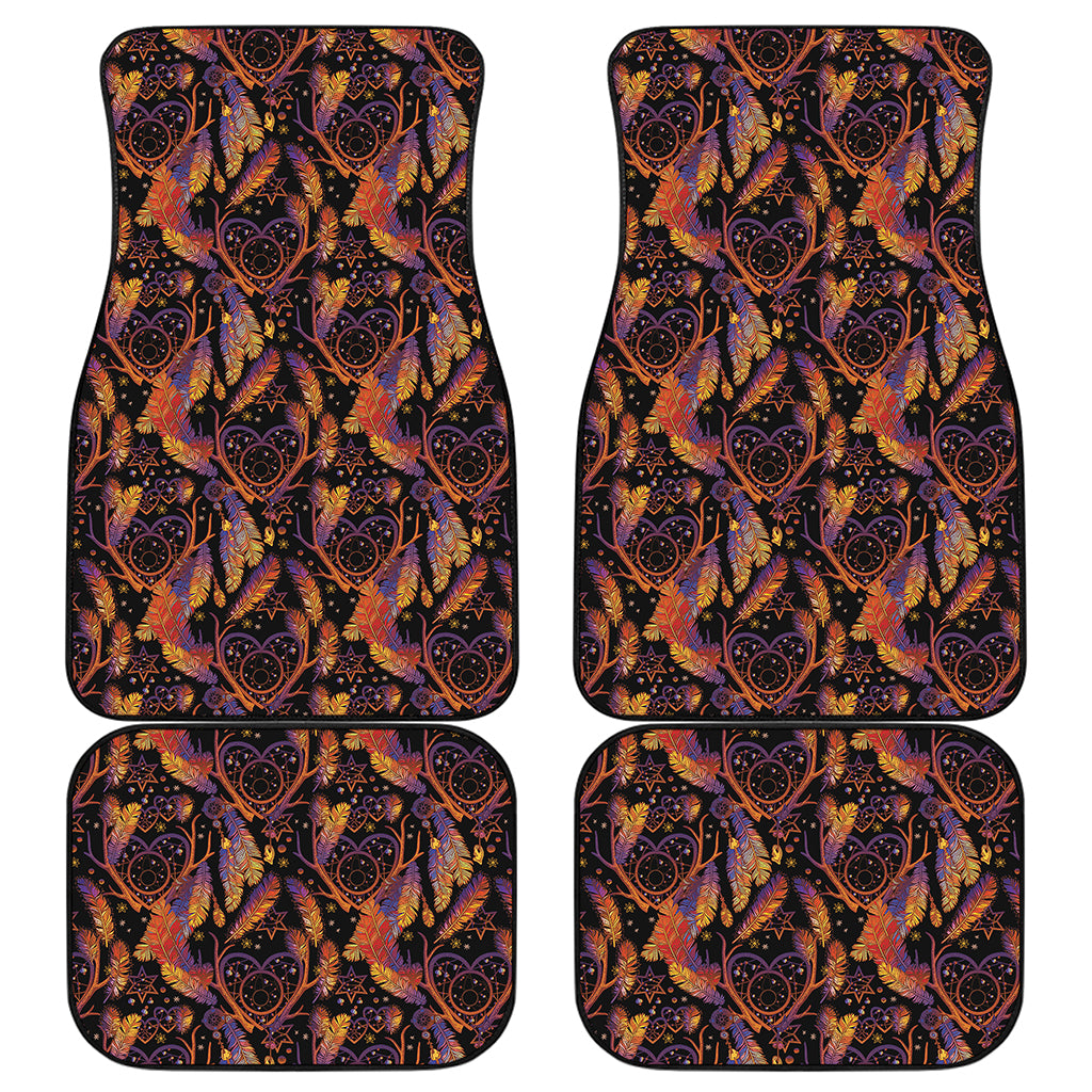 Indian Tribal Dream Catcher Print Front and Back Car Floor Mats