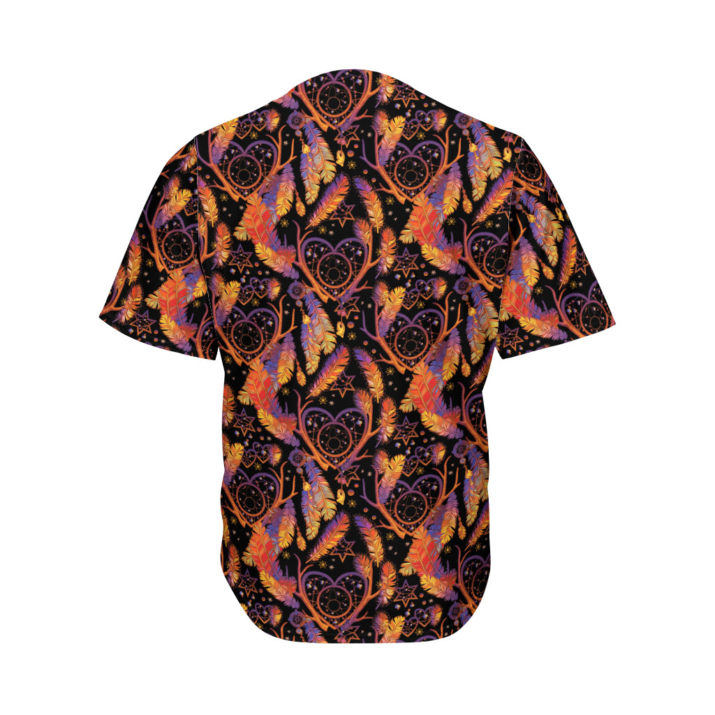 Indian Tribal Dream Catcher Print Men's Baseball Jersey