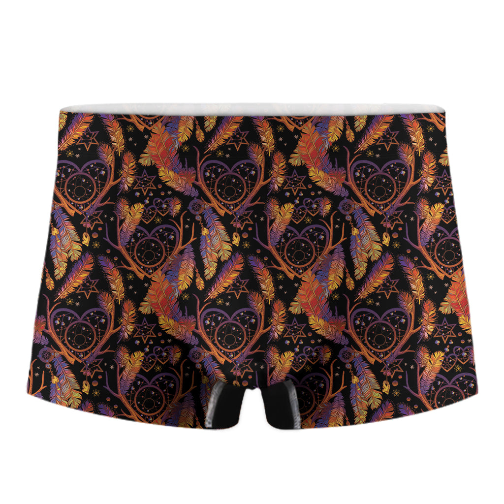 Indian Tribal Dream Catcher Print Men's Boxer Briefs