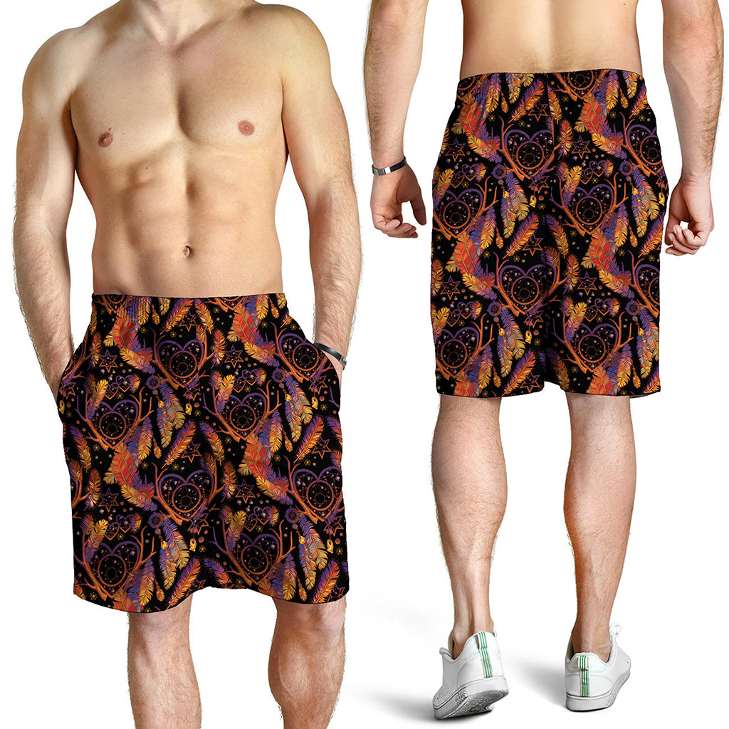 Indian Tribal Dream Catcher Print Men's Shorts