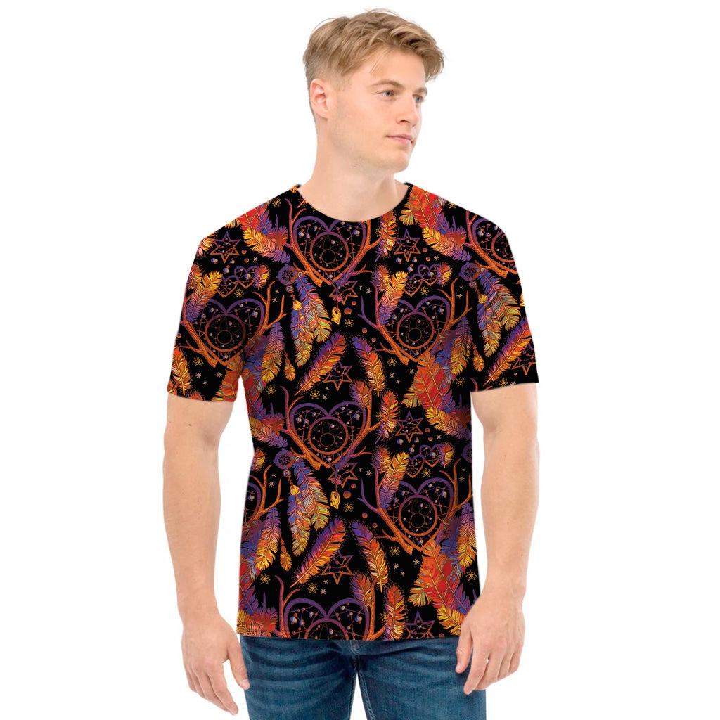 Indian Tribal Dream Catcher Print Men's T-Shirt