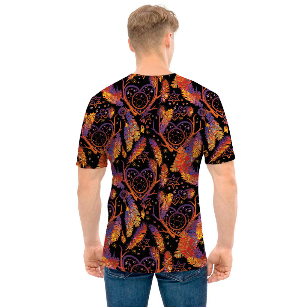 Indian Tribal Dream Catcher Print Men's T-Shirt