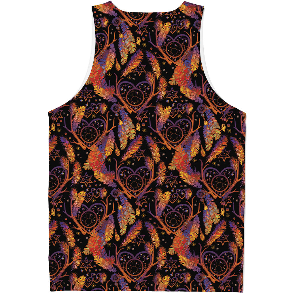 Indian Tribal Dream Catcher Print Men's Tank Top