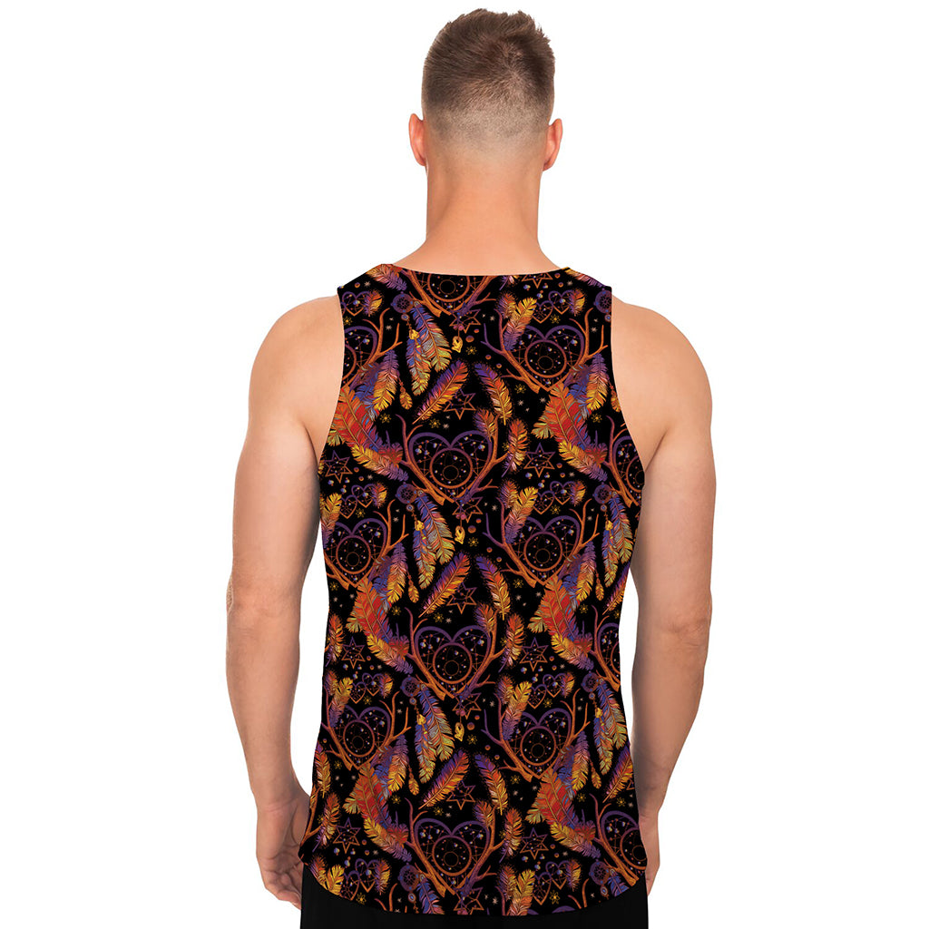 Indian Tribal Dream Catcher Print Men's Tank Top