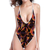 Indian Tribal Dream Catcher Print One Piece High Cut Swimsuit