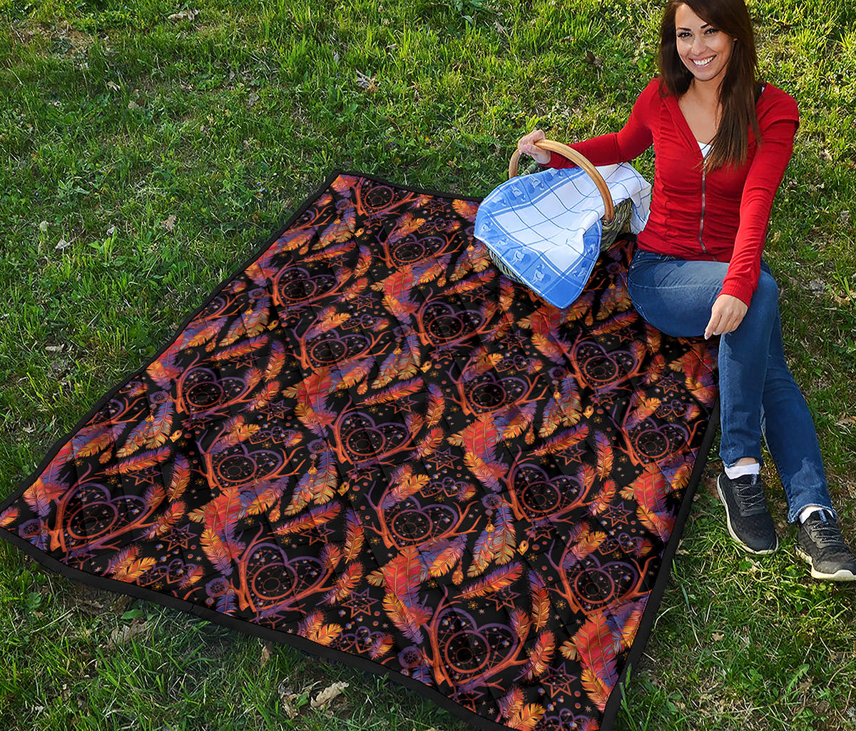 Indian Tribal Dream Catcher Print Quilt
