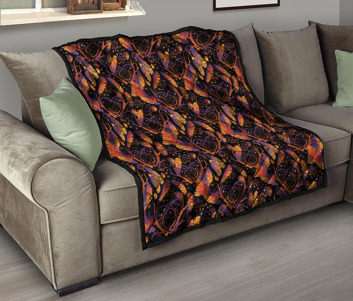 Indian Tribal Dream Catcher Print Quilt