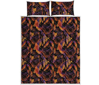 Indian Tribal Dream Catcher Print Quilt Bed Set