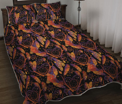 Indian Tribal Dream Catcher Print Quilt Bed Set
