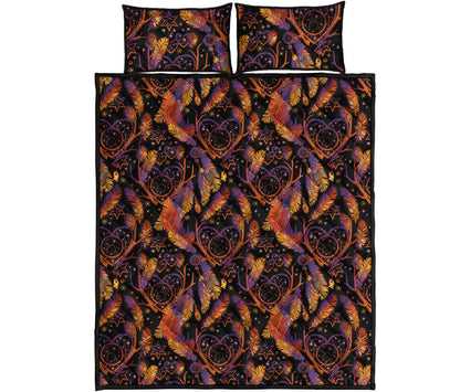 Indian Tribal Dream Catcher Print Quilt Bed Set