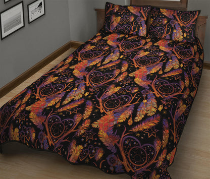 Indian Tribal Dream Catcher Print Quilt Bed Set
