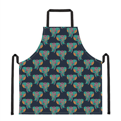 Indian Tribal Elephant Pattern Print Apron