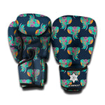Indian Tribal Elephant Pattern Print Boxing Gloves