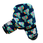 Indian Tribal Elephant Pattern Print Boxing Gloves
