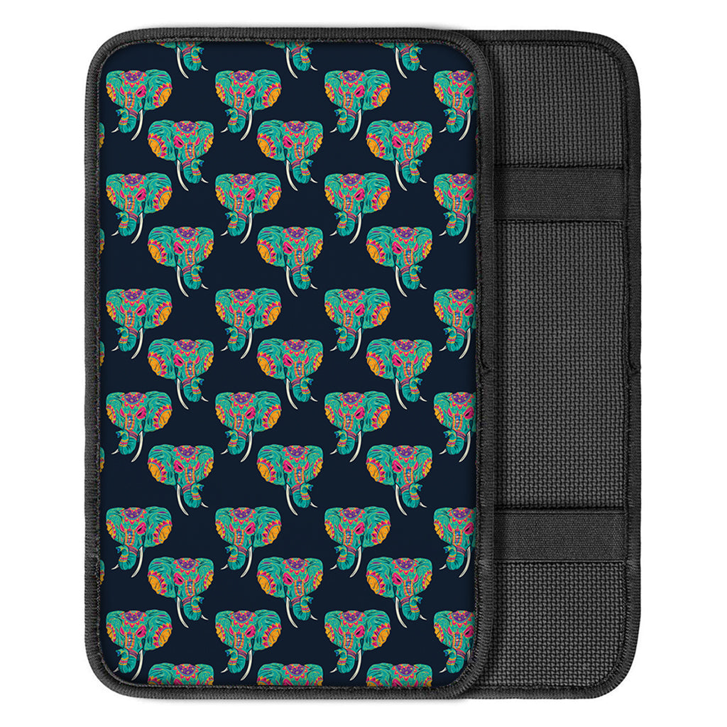 Indian Tribal Elephant Pattern Print Car Center Console Cover