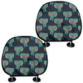 Indian Tribal Elephant Pattern Print Car Headrest Covers