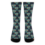 Indian Tribal Elephant Pattern Print Crew Socks