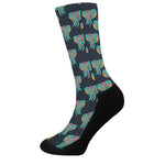 Indian Tribal Elephant Pattern Print Crew Socks