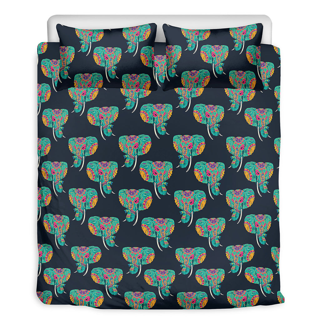 Indian Tribal Elephant Pattern Print Duvet Cover Bedding Set