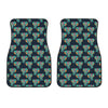 Indian Tribal Elephant Pattern Print Front Car Floor Mats